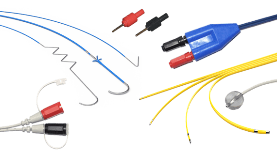 Temporary myocardial electrodes, pacing leads and extension cables