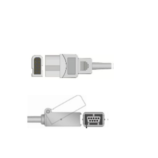 SpO2 Extension Cable compatible with Spacelabs